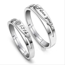 KOFSAC New Fashion Sterling Silver 925 Ring Simple Love Forever 1314 Couple Rings For Women Men Wedding Party Fine Jewelry Gifts 2024 - buy cheap