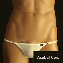 2017 Acebal Rce marca homens roupa interior dos homens do sexo puro sexy nylon high-elástico transparente tangas G corda tanga virilha M L XL XXL 2024 - compre barato