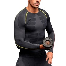 Men Compression Base Layer Long Sleeve Sports Gear Shirts Fitness GYM Tops M-XL 456 2024 - buy cheap