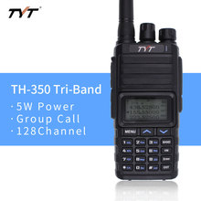 TYT TH-350-walkie-talkie de tres bandas, Radio potente de 136 canales de almacenamiento, llamada de grupo, 174-220 Mhz, 260-400 Mhz, 470-128 Mhz 2024 - compra barato