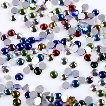 SS3-SS30 Mix color Rhinestones Back Flat Round Nail Art Decorations And Stones Non Hotfix Rhinestones Crystals for DIY Glass 2024 - buy cheap