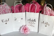 Dama de honor de boda de plata personalizada, bolsas de regalo de la dama de honor, bolsas de despedida de soltera, carteras de mano, recuerdo de boda 2024 - compra barato