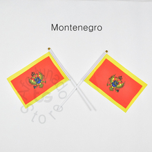 Montenegro 14*21cm bandeira bandeira mão acenando bandeira nacional decoração para casa bandeira bandeira 2024 - compre barato
