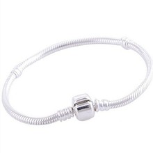 Retail Silver Plated Bracelet Snake  Chain Screw Fits Women Fashion DIY Bracelet Charm Beads DIY Bracelet European Fashion 2024 - buy cheap