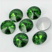 MHS.SUN Loose Satellite Pointback Crystal Rhinestone DIY Deep Green Round Crystal Glass Rhinestone For Wedding Decoration 2024 - buy cheap