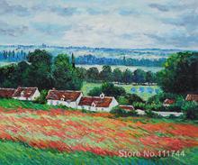 Pinturas del campo de las amapolas de Claude Monet, arte de paisaje hecho a mano de alta calidad 2024 - compra barato