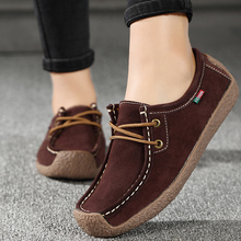 Flats women Shoes Loafers Comfortable Flats Ladies Shoes 2022 Lace-up Square Toe Shoes Woman Zapatillas Mujer 2024 - buy cheap