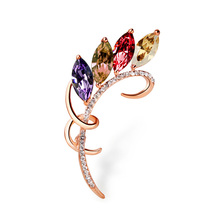 New Fashion Big Zircon Rhinestone Leaves Brooches bijouterie wholesale rose gold for Women Brooch Pins Jewelry Pendant 2022 - buy cheap