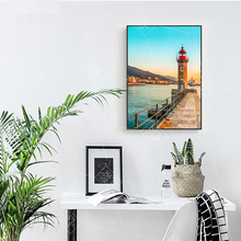 Canvas Paintings Lighthouse Seascape Posters and Prints Nordic Minimalist Bedroom Decoration Wall Art Pictures for Living Room 2024 - buy cheap