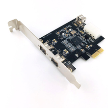 Плата контроллера PCIE Combo 3x 1394b Firewire, PCI-Express, набор микросхем 1394 Card TI, 2024 - купить недорого