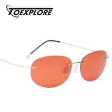 TOEXPLORE gafas de sol polarizadas para mujer, antideslumbrantes, para hombre, gafas de conducción sin montura, gafas de sol de lujo, marca de diseñador, nueva moda UV400 2024 - compra barato