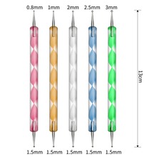 Pandahall Nail Art Dotting Pen Acrylic Handle Crystal 2 Ways Brush Salon Rhinestones Manicure Tools 2024 - buy cheap