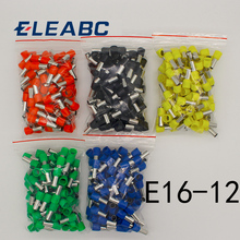 E16-12 Tube insulating Insulated terminals 16MM2 Cable Wire Connector Insulating Crimp Terminal 100PCS/Pack Connector E- 2024 - buy cheap