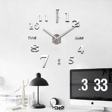 DIY Wall Sticker Clock 3D Big Mirror Clock Wall Stickers 2018 New Home Decoration Modern Design Wall Clocks Wall Sticker 2024 - buy cheap