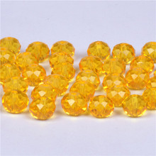 4mm 6mm 8mm Gold Yellow Rondelle Austria faceted Crystal Glass Beads Loose Spacer Round Beads DIY Jewelry Making For Bracelet 2024 - buy cheap