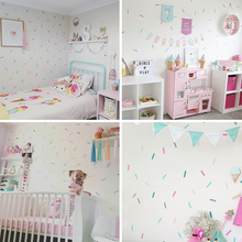 Imitação de adesivo decorativo, adesivo de parede para quarto infantil, decoração de festas, aniversário de crianças 2024 - compre barato