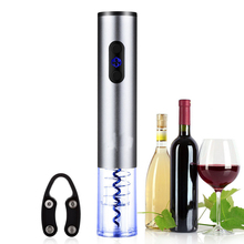 Silver Electrical Automatic Wine Bottle Opener Kit Cordless Wine Corkscrew Bottle Opener Foil Cutter For Beer Red Wine 2024 - buy cheap