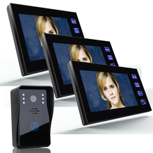 7" Video Door Phone Intercom Doorbell with 1pcs 1000TVL Outdoor Security CCTV Camera + 3pcs Indoor Monitors Home Security 2024 - buy cheap