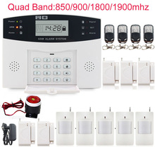 Wireless GSM Alarm System 433MHz Home Burglar Security SIM SMS PIR Detector Door Sensor with wired siren Russian/English vioce 2024 - buy cheap