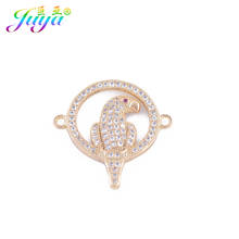 Cute Jewelry Findings Gold/Rose Gold Round Bird Parrot Charm Connectors Accessories For Women Handmade Jewelry Making 2024 - buy cheap