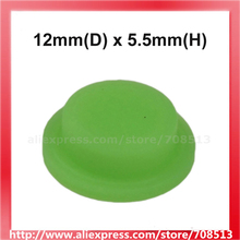 12mm(D) x 5.5mm(H) Glow-in-the-dark Silicone Tailcaps - Green (10 pcs) 2024 - buy cheap