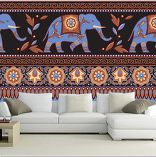 Объемная Большая фреска на заказ, индийская Классическая фреска с изображением слона, обои для гостиной, дивана, телевизора, настенная бумага для спальни 2024 - купить недорого