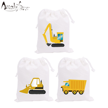 Construction Trucks Theme Party Bags Candy Bags Gift Bags Digger Series 2 Decorations Birthday Event Party Container Supplies 2024 - buy cheap
