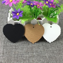 Heart Shape Blank Packaging Label Hang Tags Paper Tag Label Handmade Paper Hang Tags Love Mark Kraft Paper Label Tag 50Pcs/Lot 2024 - buy cheap