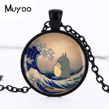 Колье с логотипом My neightain Totoro, винтажное ожерелье с круглым кулоном из мультфильма, бижутерия для женщин MN5 HZ1 2024 - купить недорого