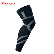Kuangmi manga de compressão esportiva unissex, aquecedor de perna para basquete, ciclismo, futebol, meia altura do joelho, 1 peça 2024 - compre barato