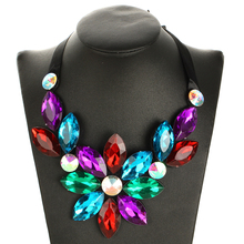 MINHIN-gargantilla de flores para mujer, collar de cinta Bohemia, joyería de cristales para collar, collar llamativo para mujer 2024 - compra barato