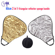 CY 32'' 80CM Reflectors  silver&gold Triangle Portable Reflector collapsible photography light control photo studio accessories 2024 - buy cheap