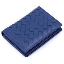 New Fashion Pink Credit Card And ID Card Holder Women Men Gift Bus And Bank Card Cover With Weaving Genuine Leather Coin Wallets 2024 - buy cheap