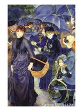 Presente de natal umbrellas de pierre auguste renoir pinturas, arte moderna famosa de alta qualidade, artesanal 2024 - compre barato