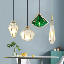 Nordic LED Diamond Creative Pendant light Modern Cafe Restaurant hanging lighting Living Room Personality Glass Bar Pendant Lamp 2024 - buy cheap