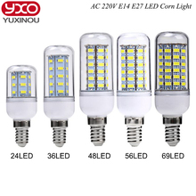 1PCS SMD 5730 E27 E14 LED Lamp 5730SMD LED Lights Corn Led Bulb 24 36 48 56 69 72Leds Chandelier Candle Lighting Home Decoration 2024 - buy cheap