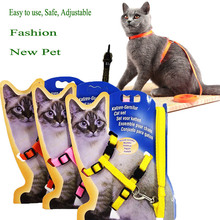 Moda de Tração Animal de Estimação Trela Arnês de Nylon Ajustável Coleira de Cão Do Gato do Gatinho do Gato Halter Colarinho Produtos Para Animais de Estimação Gatos Harness Belt 2024 - compre barato
