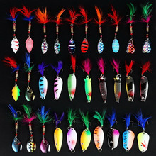 Lot 30pcs Mixed Metal Fishing Lures Spinner Spoon Baits Crankbait Assorted Fish Hooks Tackle 2024 - buy cheap