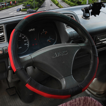 KKYSYELVA Leather Steering Wheel Covers for Car Bus Truck 36 38 40 42 45 47 50cm Diameter Auto Steering-wheel cover 2024 - buy cheap