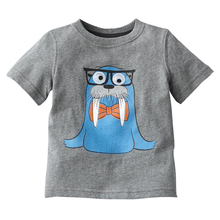 HOT 2016 New Children Clothes Boys Girls Unisex T Shirt Cartoon Fur Seals Kids Short Sleeve T-Shirts 100% Cotton 2024 - buy cheap
