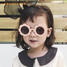 LongKeeper Cute Kids Sunglasses Round Sun Glasses Children  Flower Gafas Girls UV400 Travel Oculos De Sol Gift 2024 - buy cheap