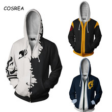 Anime Fairy Tail Sweatshirt Men Hoodies Zipper Cropped Hoodie Sweatshirt Hoody Men Long Sleeves Tracksuit for Boys Tops Coat 2024 - buy cheap