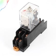 AC 110/120V Катушка DPDT 8 Pin Красный светодиодный общего назначения Мощность реле w разъем 2024 - купить недорого