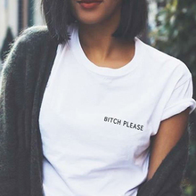 Onseme bitch camiseta estampada feminina, casual, de verão, básica, de algodão, camiseta, hipster, streetwear 2024 - compre barato