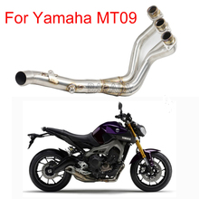 51mm Motorcycle Exhaust Muffler Modified Scooter Front Pipe Muffler Exhaust Tube Slip on Full System For Yamaha MT09 MT-09 FZ09 2024 - buy cheap