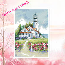 Needlework,11ct/14ct DIY Cross stitch,Sets For Embroidery kit, Lighthouse sea view Pattern Cross-Stitch painting Home Wall Decor 2024 - buy cheap