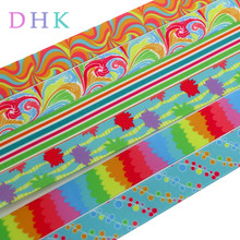DHK 50yards Summer Wave Pattern Printed Grosgrain Ribbon Accessory Material  Headwear Decoration Wholesale Craft DIY S899 2024 - buy cheap