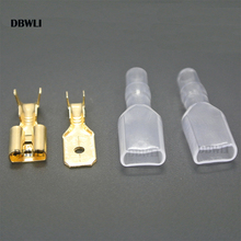 200PCS/50Pairs Female Male Spade Crimp Terminals  Sleeve Wire Wrap Connector for 22-16 AWG 0.5mm2-1.5mm2  2.8mm 6.3mm 4.8mm 2024 - купить недорого