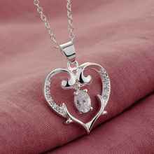 beautiful zircon blingsilver plated Necklace Silver Pendant Jewelry /CFZTBTPM PJGZQMJI 2024 - buy cheap