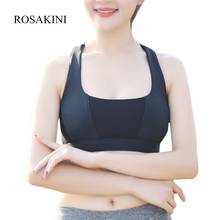 ROSAKINI Hot Sports Bra Women Fitness Top Shake proof Yoga Bra Workout Gym Bra Top Wire Free Push Up Running TOP Yoga 2024 - buy cheap